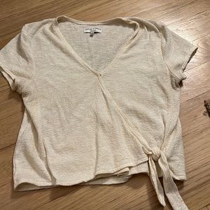 Madewell crème tie top
